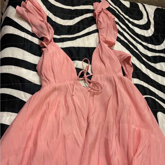 Pepper Open Back Ruffle Babydoll Mini Dress NWT Size Medium - Picture 7 of 11